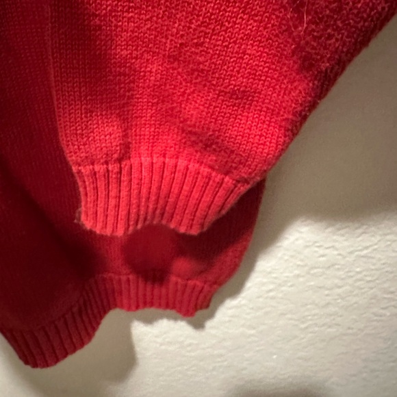 Vintage 90s Mickey Mouse Disney Argyle Pullover Sweater Oversized Red - XL - Picture 8 of 13